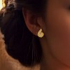 STYLISH GOLD STUD WITH WHITE STONE